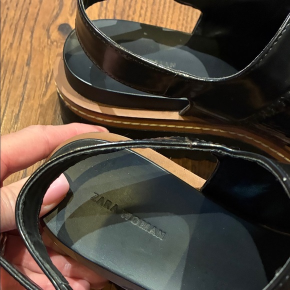 Zara Black and Brown Women's Sandals - Picture 7 of 9